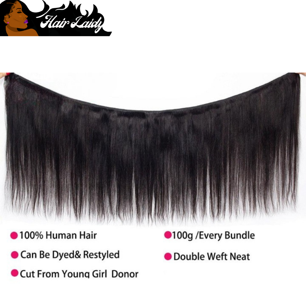 Jet Black Straight Peruvian Hair Human Hair Weave Bundles Remy Hair Extension 1/3/4 Bundles 8-30 Inches