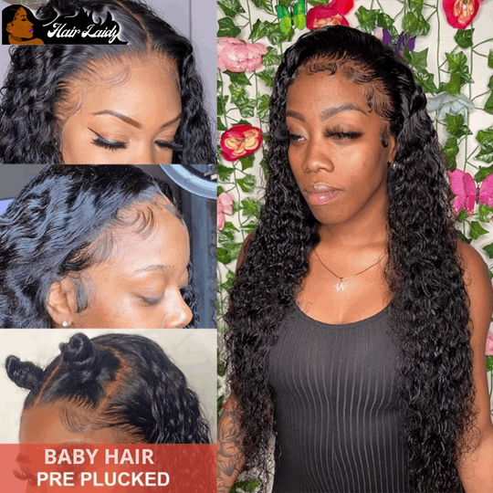 Brazilian Remy Loose Deep Water Wave HD Full Lace Front Wig 8-34 Inches