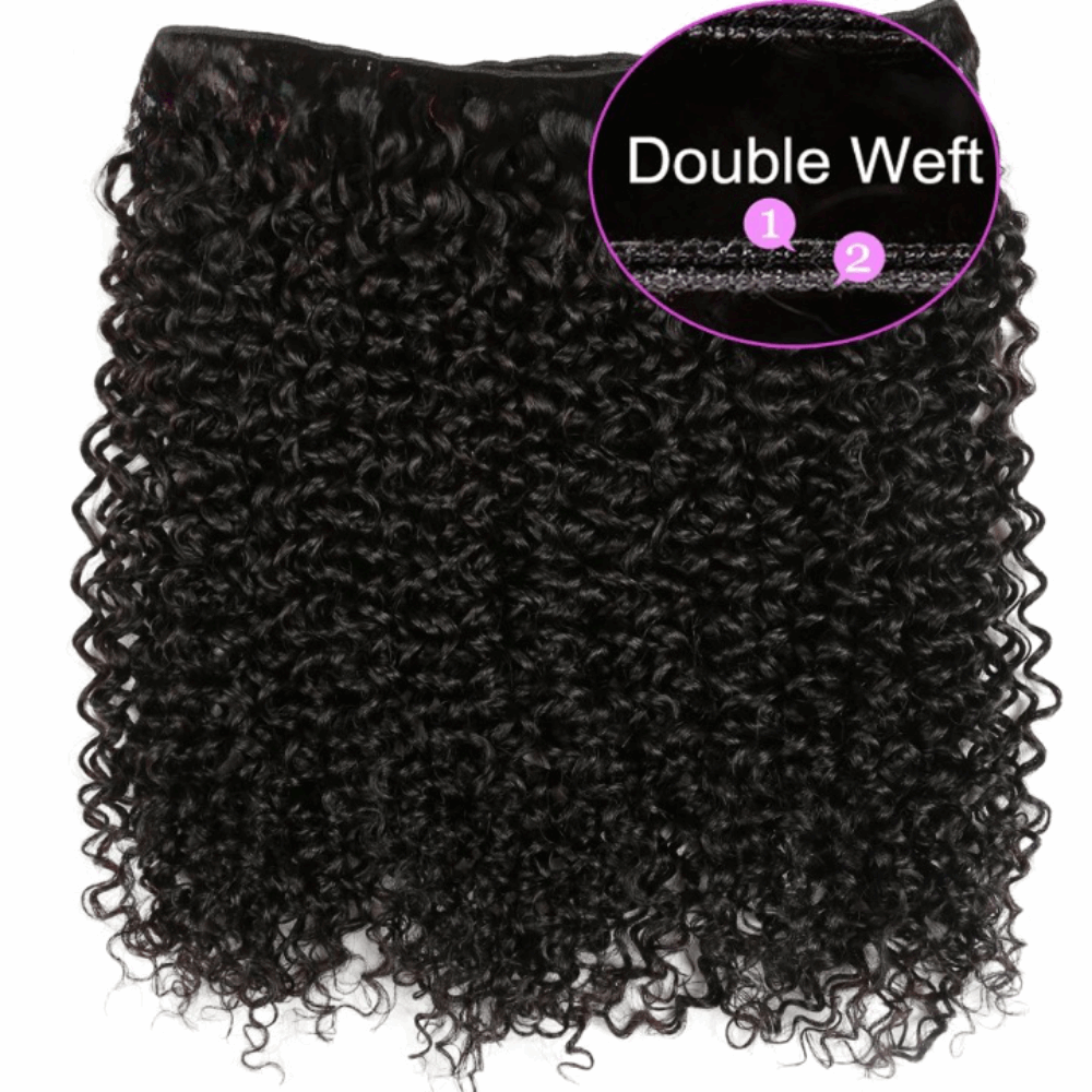 1B Natural Black Afro Kinky Curly Virgin Indian Hair 1/3/4 Bundles 8-26 Inches