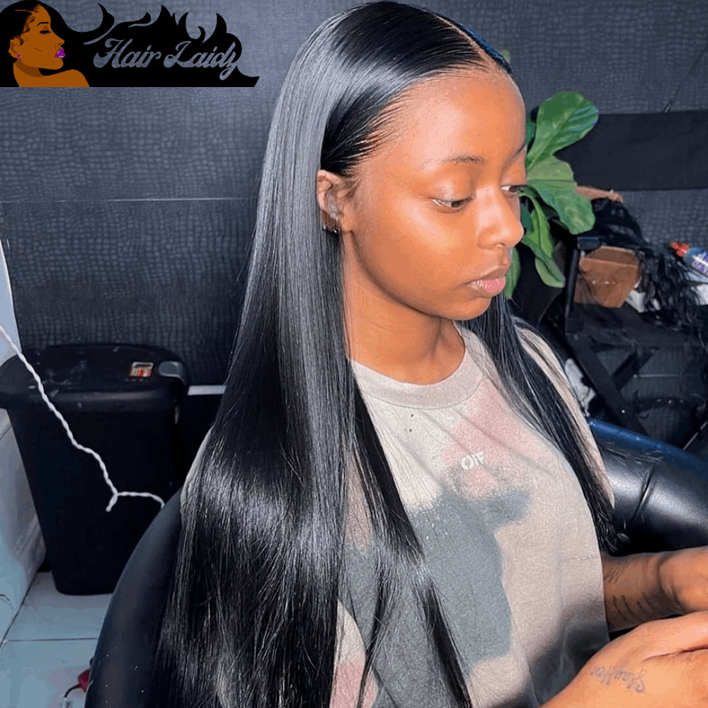 Bone Straight Peruvian Remy Full HD Lace Frontal Wig 8-40 Inches