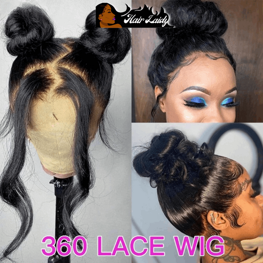 34” Brazilian Remy Body Wave 360 Lace Wig Frontal Closure 12-34 Inches