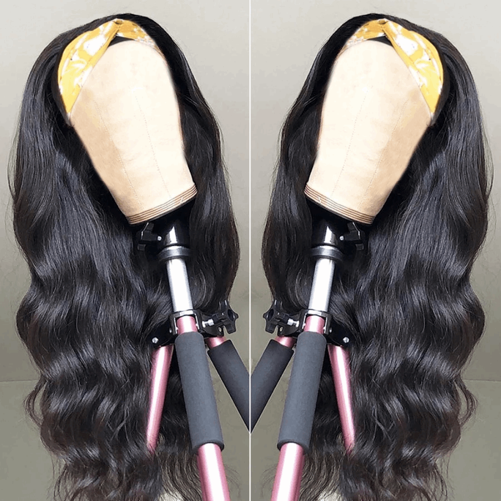 26” Brazilian Remy Body Wave Headband Wig Thick Full Natural Wavy 12-26 Inches