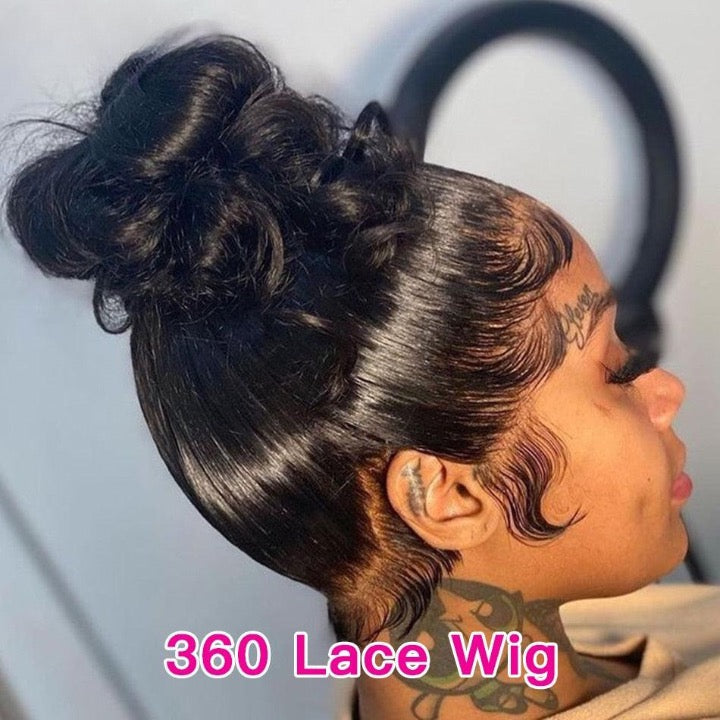 Loose Wave Virgin Brazilian Body Wave 360 HD Lace Front Wig 100% Human Hair 13X6 13X4 Lace 14-34 Inches