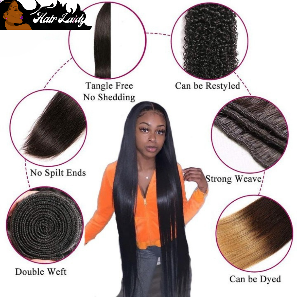 Jet Black Straight Brazilian 100% Human Remy Hair Weave Natural Black 8 - 30 Inches 1 / 3 / 4 Bundles