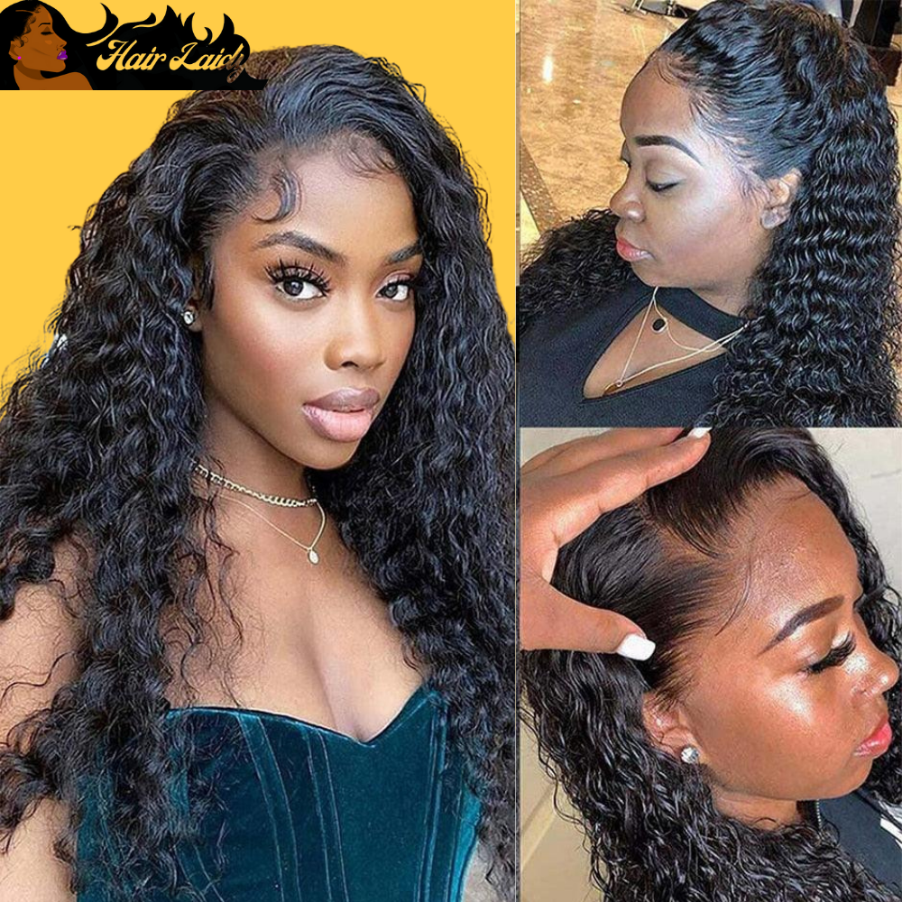 Brazilian Water Wave Human Hair 13x4 Lace Front Wig Curly Lace Frontal Virgin Wet And Wavy