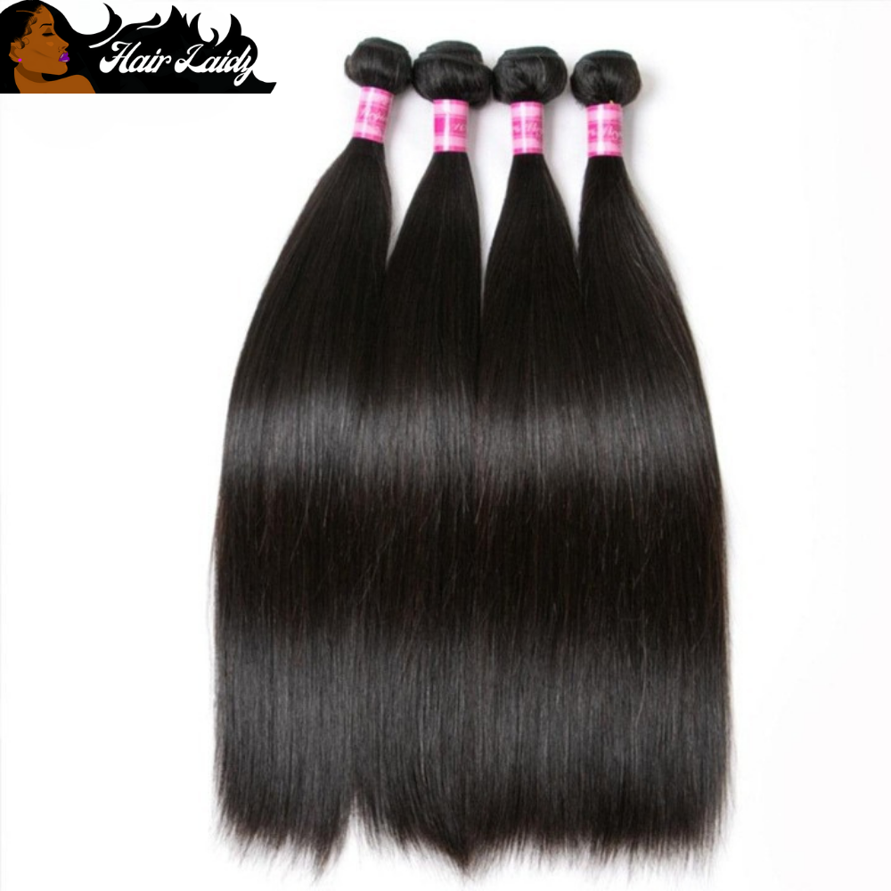 Natural Black Straight Brazilian 100% Human Remy Hair Weave 1/3/4 Bundles 8-30 Inches
