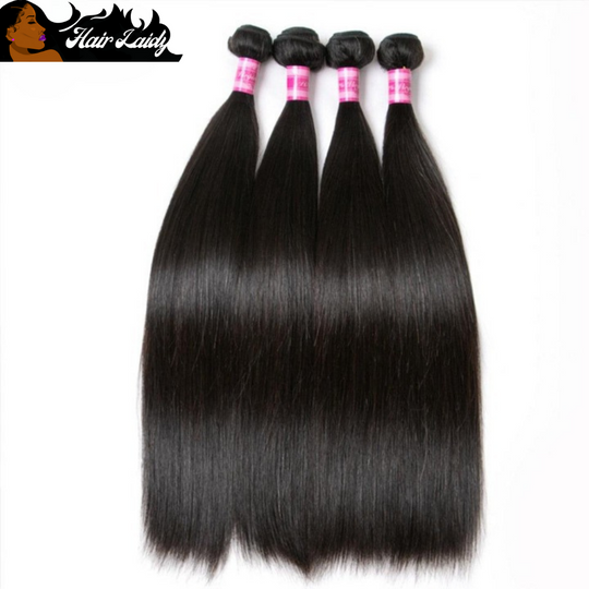 Jet Black Straight Brazilian 100% Human Remy Hair Weave Natural Black 8 - 30 Inches 1 / 3 / 4 Bundles