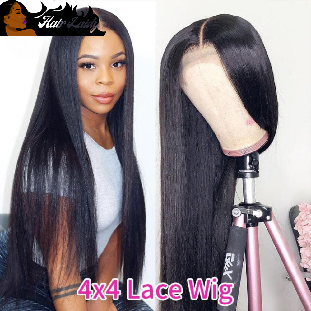 30" Bone Straight Brazilian Remy 360 Transparent HD Lace Wig Frontal Closure 12-36 Inches