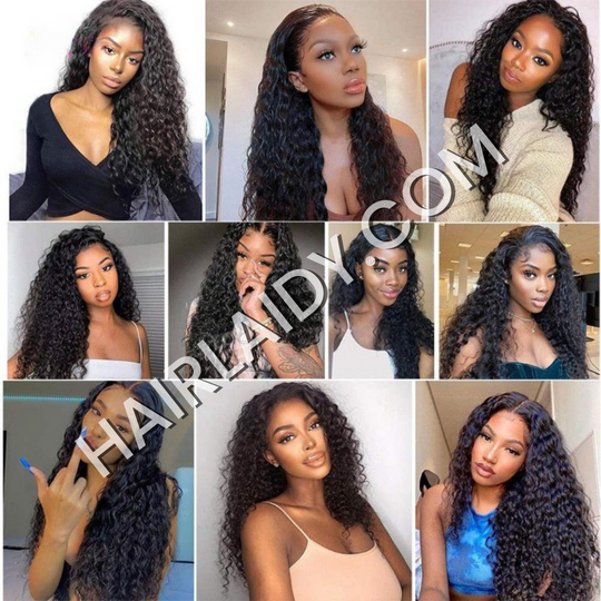 Brazilian Water Wave Human Hair 13x4 Lace Front Wig Curly Lace Frontal Virgin Wet And Wavy