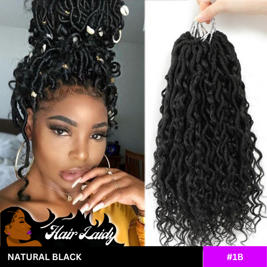 14" Crochet Passion Twist Goddess Braids Hair Extension Ombre Faux Locs With Curly Ends