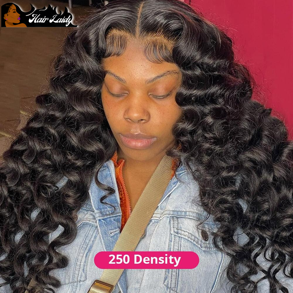 Loose Deep Wave Human Hair Wig 4x4 Frontal 13x4 Lace Front Pre Plucked Natural Hairline 8-30 Inches