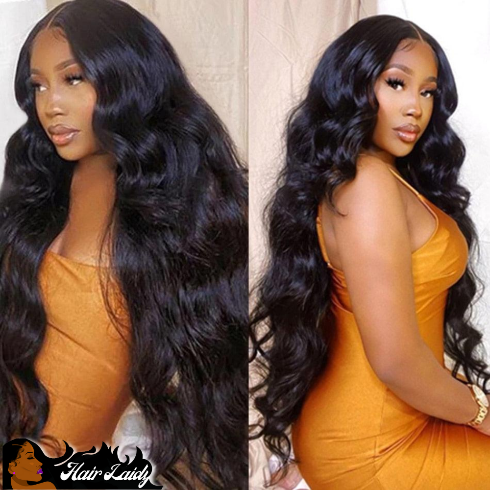 32" Brazilian Remy Loose Deep Body Wave HD Lace Front Wig Pre-plucked 8-32 Inches
