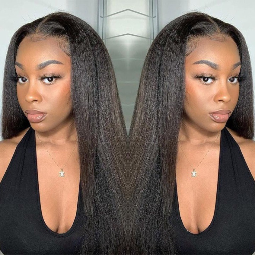 Natural Kinky Straight Brazilian Remy V Part Wig 10-32 Inches