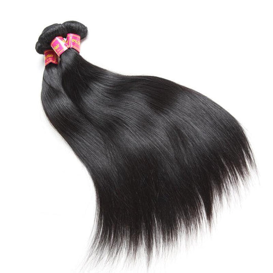 Straight Unprocessed Brazilian Raw Virgin Human Hair Weave Bundles 8 - 36 Inches 3 / 4 Bundles - hairlaidy